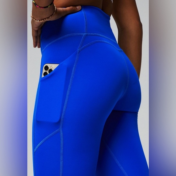 Fabletics Oasis PureLuxe High-Waisted Legging
 Blue, with Side Pockets XS - Picture 16 of 16